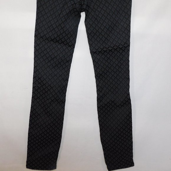 Zara Women's XS Black Blue Red Diamond Pattern Pant - New w Tag - Picture 12 of 12